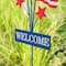 Glitzhome® 42" Patriotic Welcome Metal Flags Yard Stake